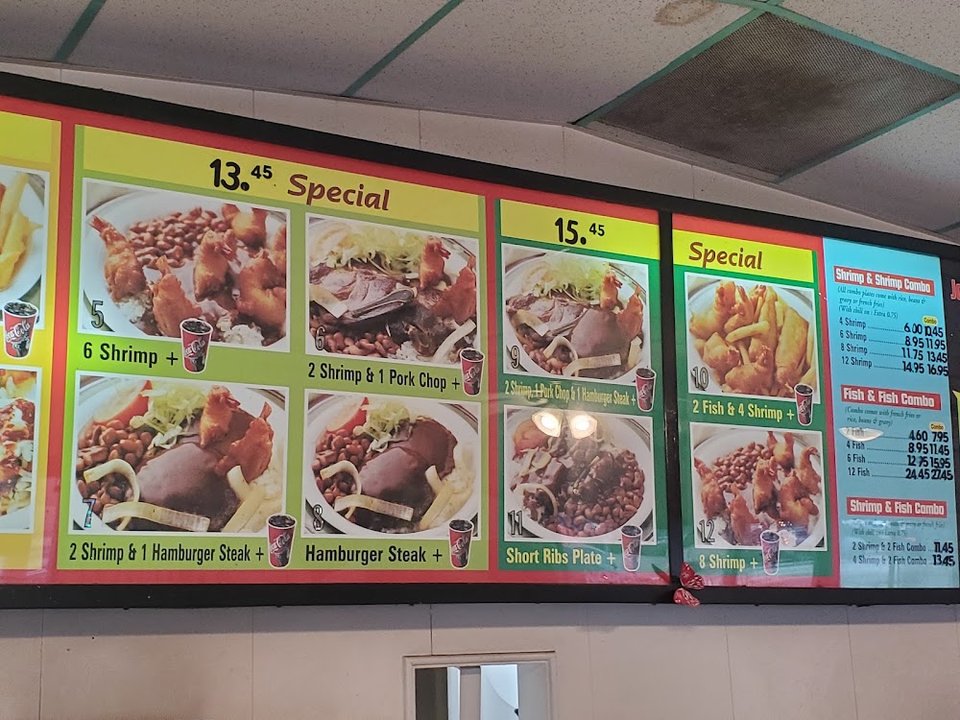 Counter menu with comfort food and quick bites.